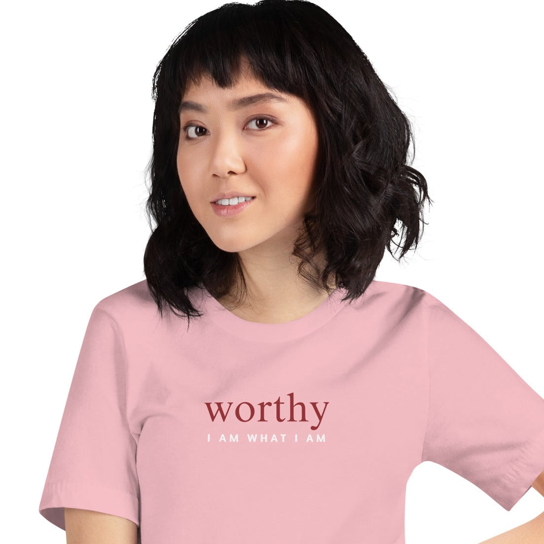 worthy unisex-staple-t-shirt-pink