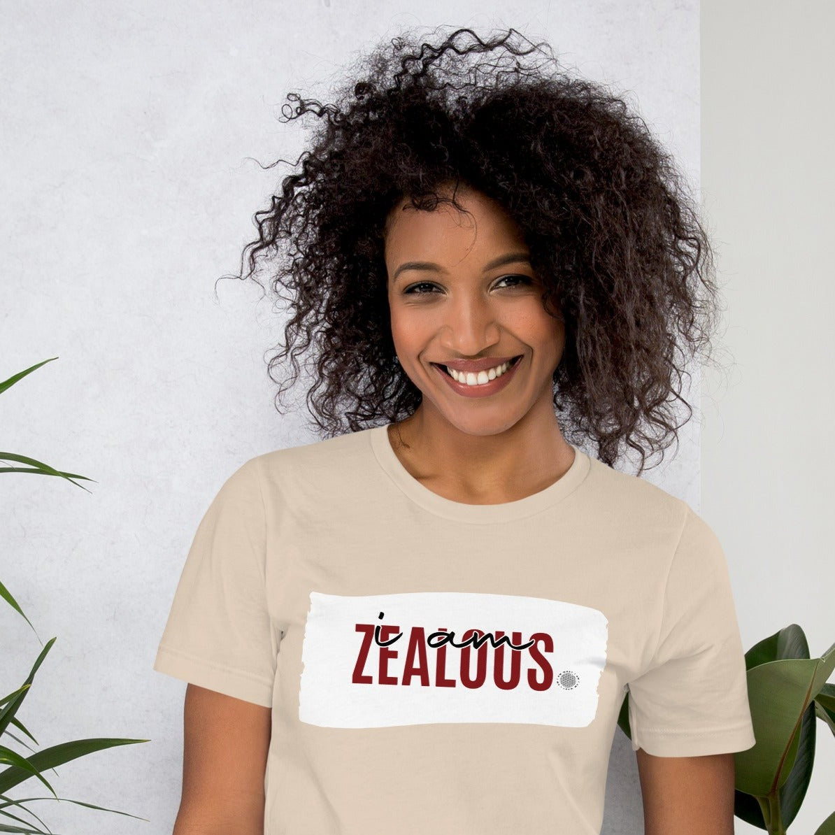 I Am Zealous Adult Unisex T-Shirt tan