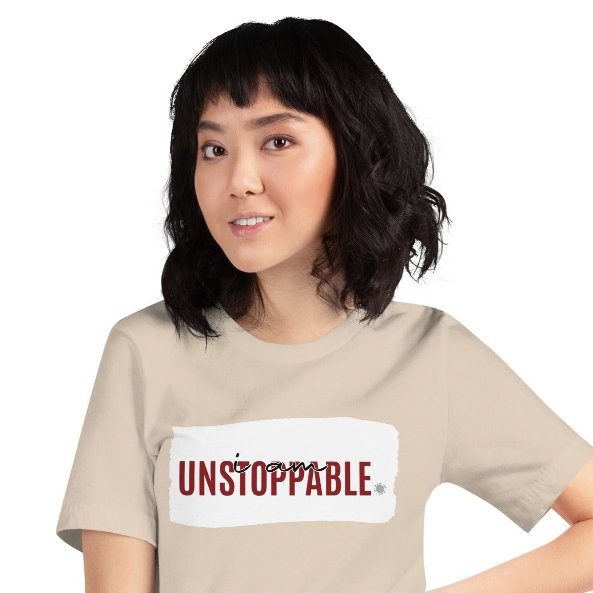 I Am Unstoppable Adult Unisex T-Shirt tan