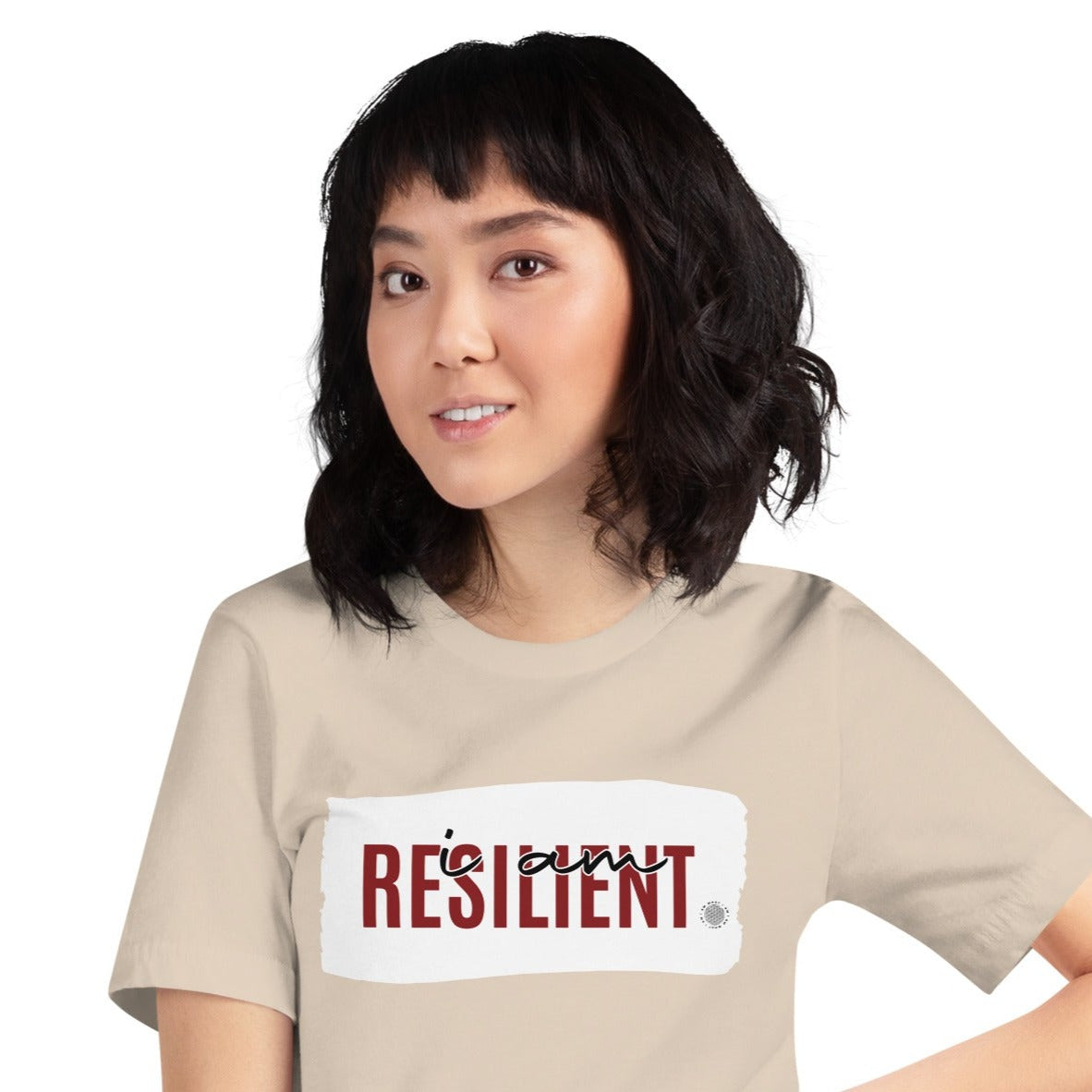 I Am Resilient Adult Unisex T-Shirt tan