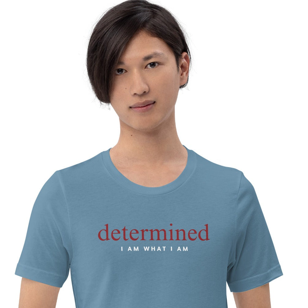 I Am Determined-t-shirt-steel blue