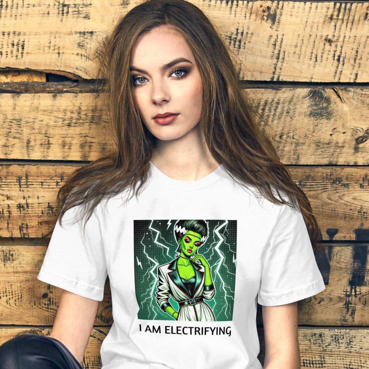 I Am Electrifying white adult t-shirt