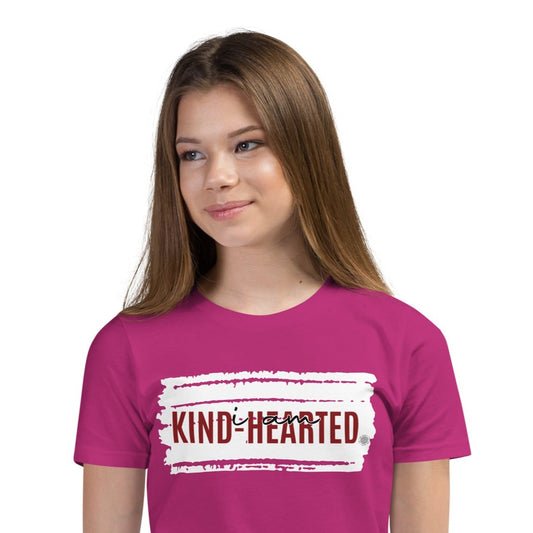 Our ‘I Am Kind-Hearted’ affirmation youth t-shirt describes your son or daughter who shares the sweetest smile every time they see you. They are sure to be to go to babysitter in the neighborhood.