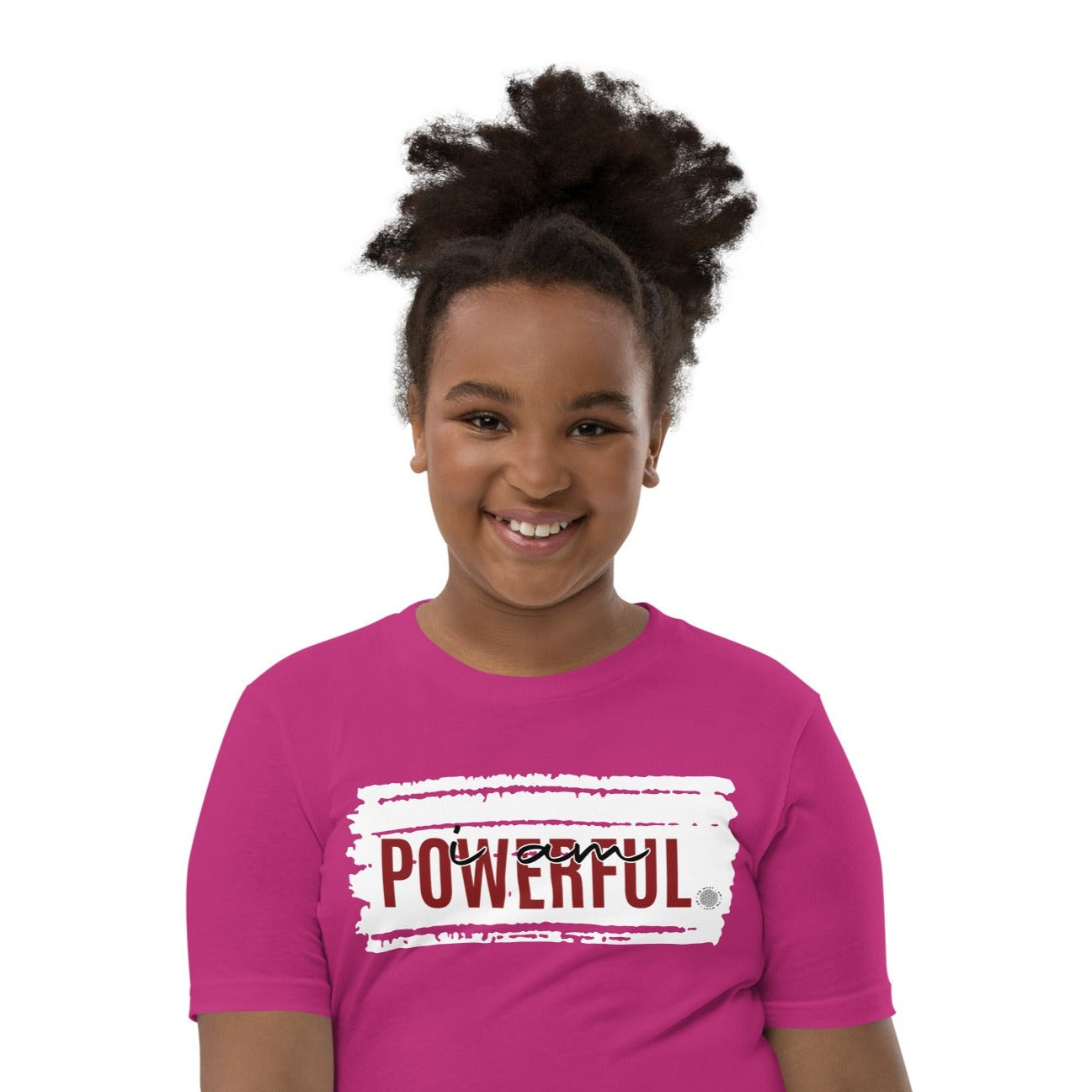 I Am Powerful Youth T-Shirt berry