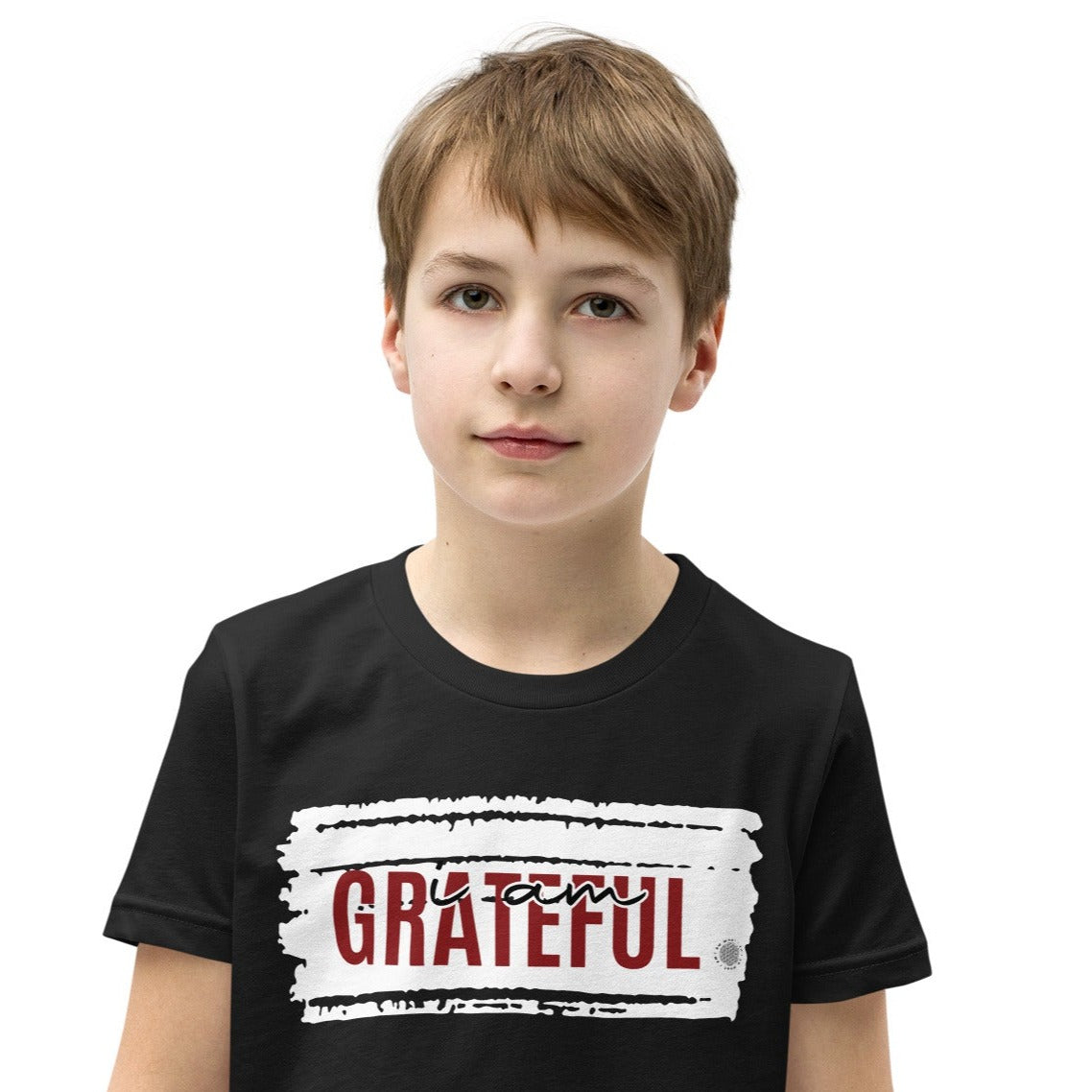 Our ‘I Am Grateful’ affirmation youth t-shirt describes how thankful your son or daughter is for mom and dad bringing world. Your child is so appreciative for every trip to soccer practice or music class you do.