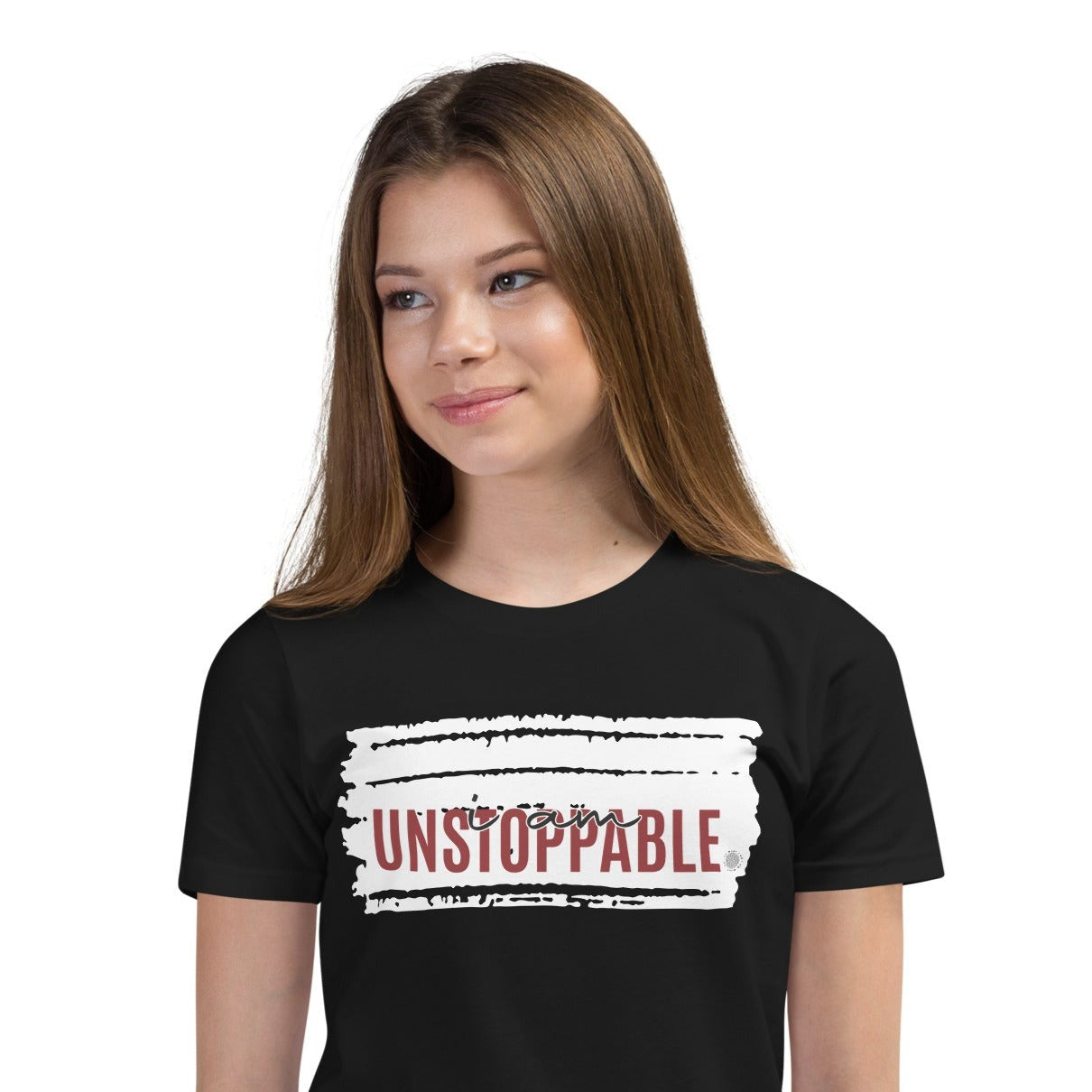 I Am Unstoppable Youth T-Shirt black