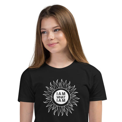 i am what i am youth-staple-tee-black