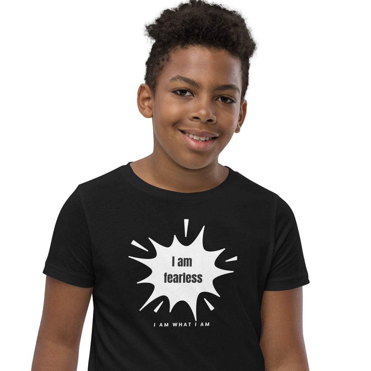 i am fearless youth tee black