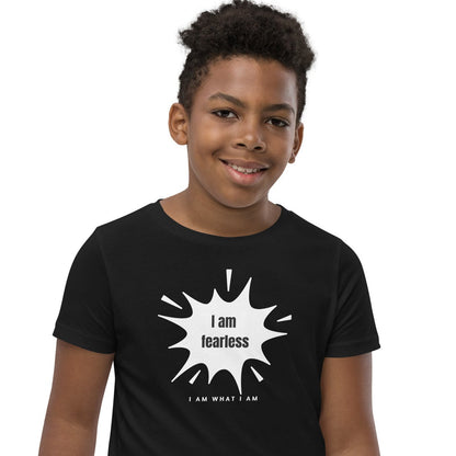 i am fearless youth tee black