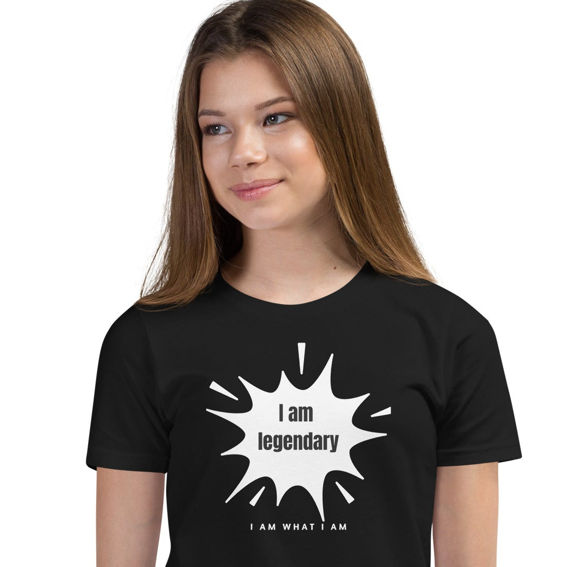i am legendary youth tee black