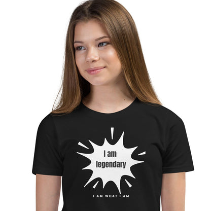 i am legendary youth tee black