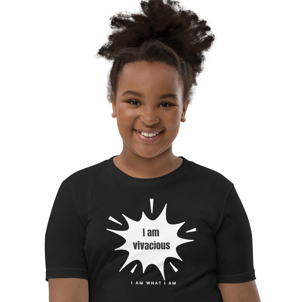 i am vivacious youth tee black