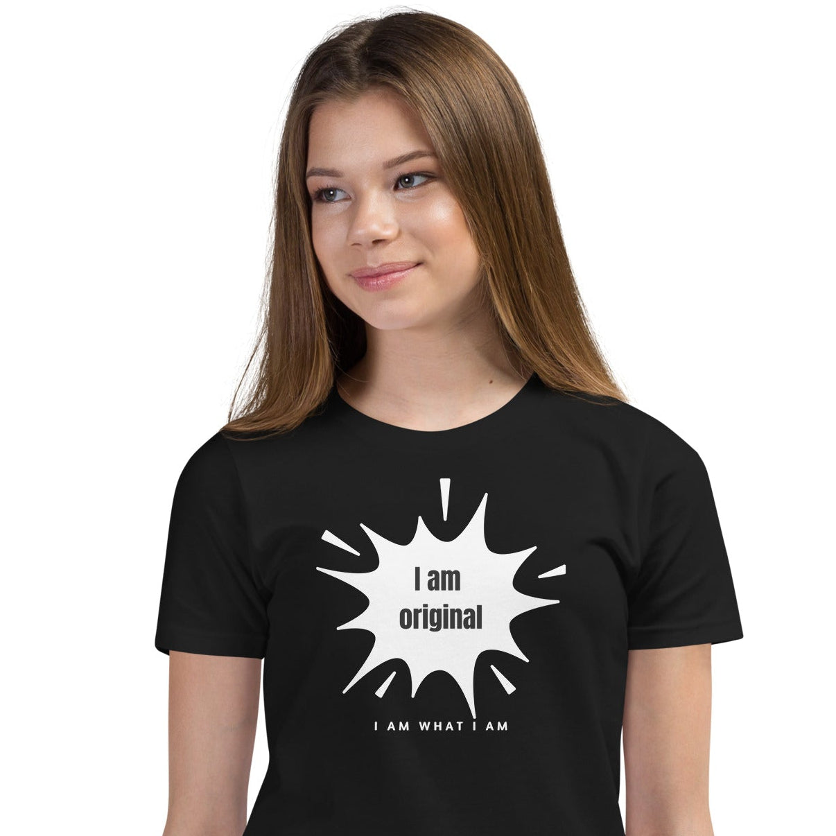 i am original youth tee black