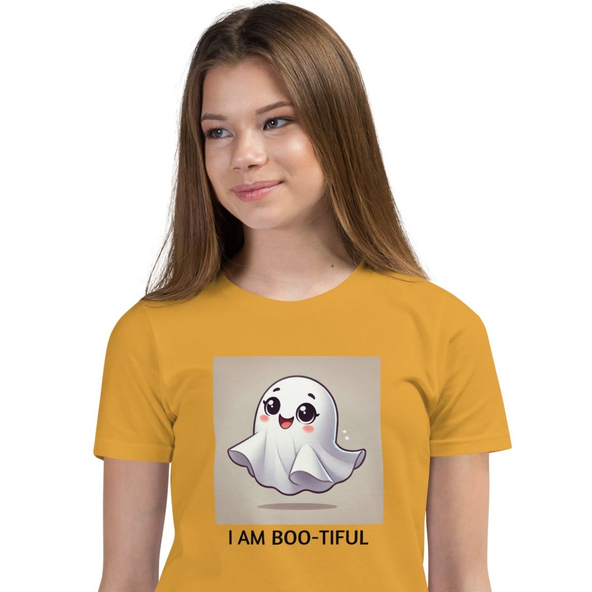 I Am Boo-tiful orange youth t-shirt