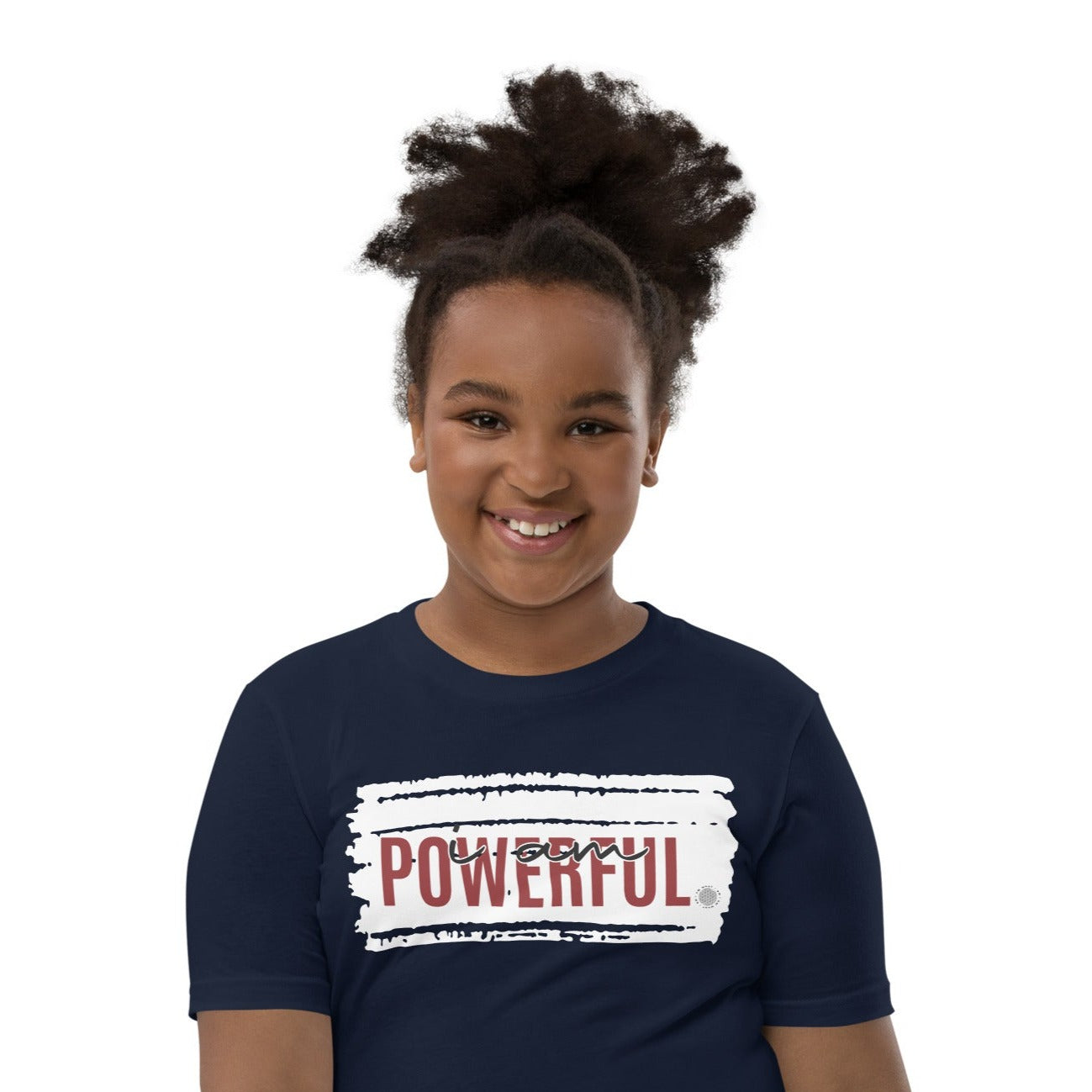 I Am Powerful Youth T-Shirt navy