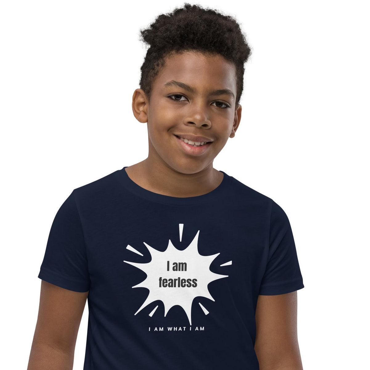 i am fearless youth tee navy