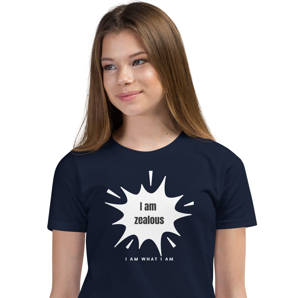 i am zealous youth tee navy
