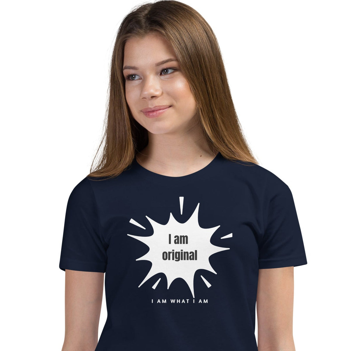 i am original youth tee navy