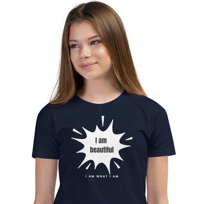 i am beautiful youth tee navy