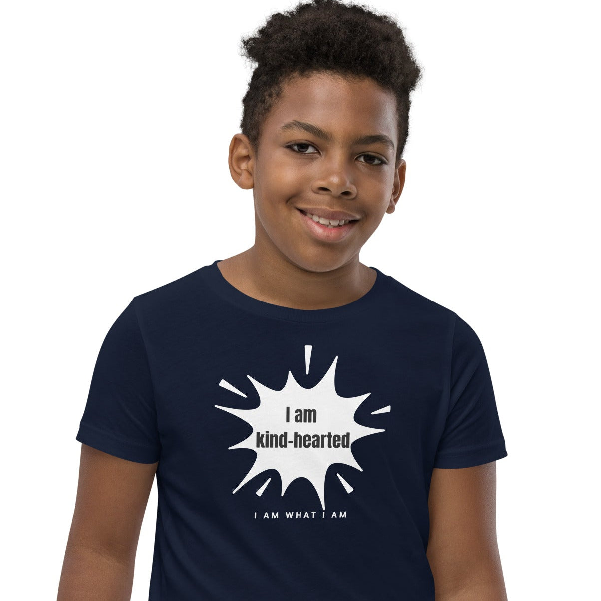 i am kind-hearted youth tee navy