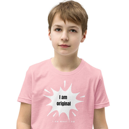 i am original youth tee pink
