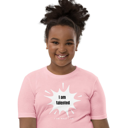 i am talented youth tee pink