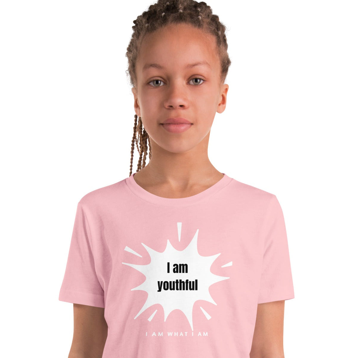 i am youthful youth tee pink