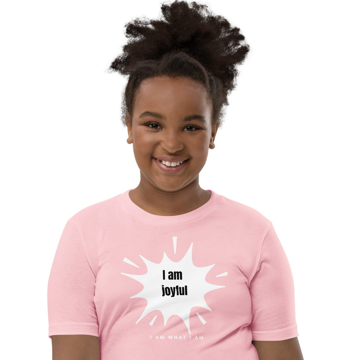 i am joyful youth tee pink
