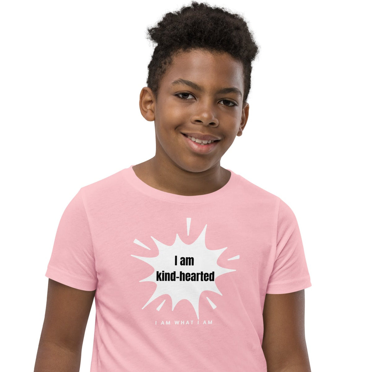 i am kind-hearted youth tee pink