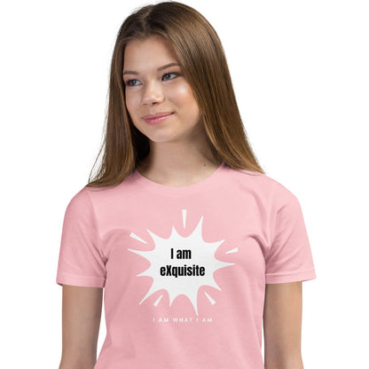 i am exquisite youth tee pink