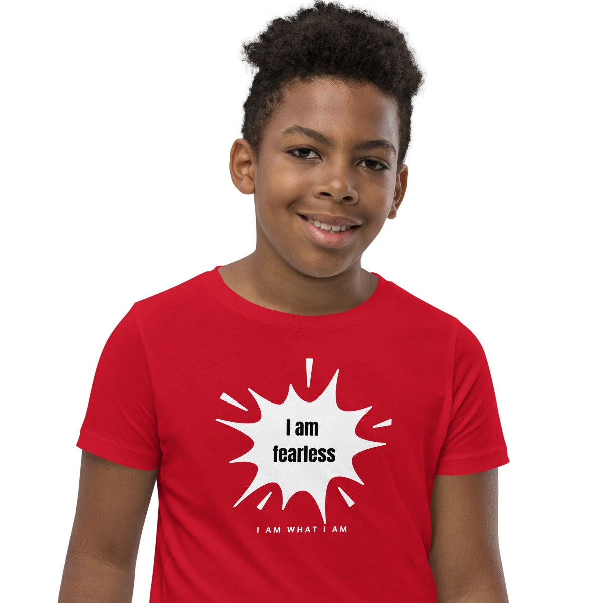 i am fearless youth tee red