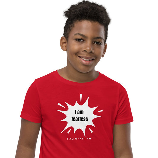 i am fearless youth tee red