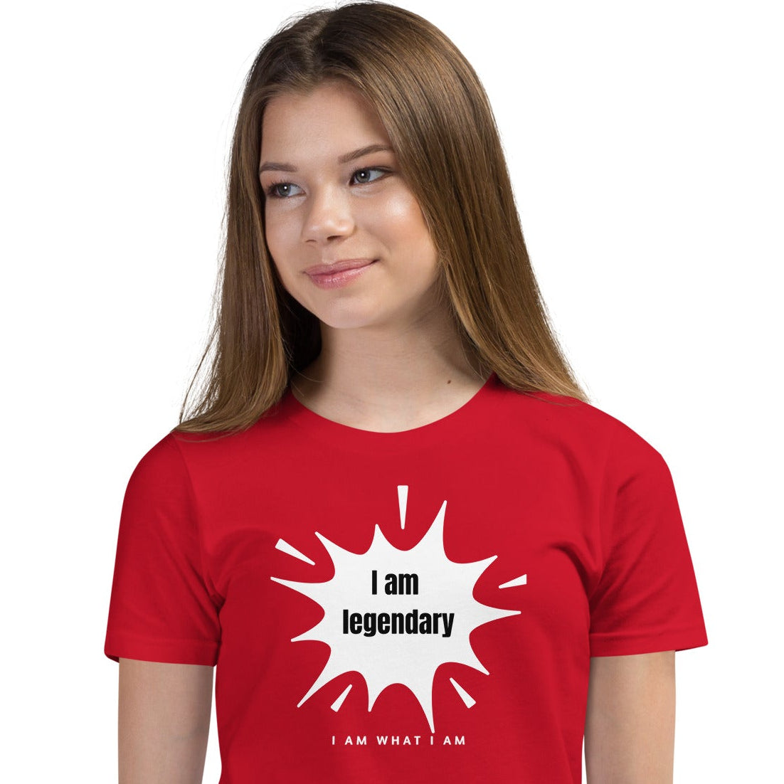 i am legendary youth tee red