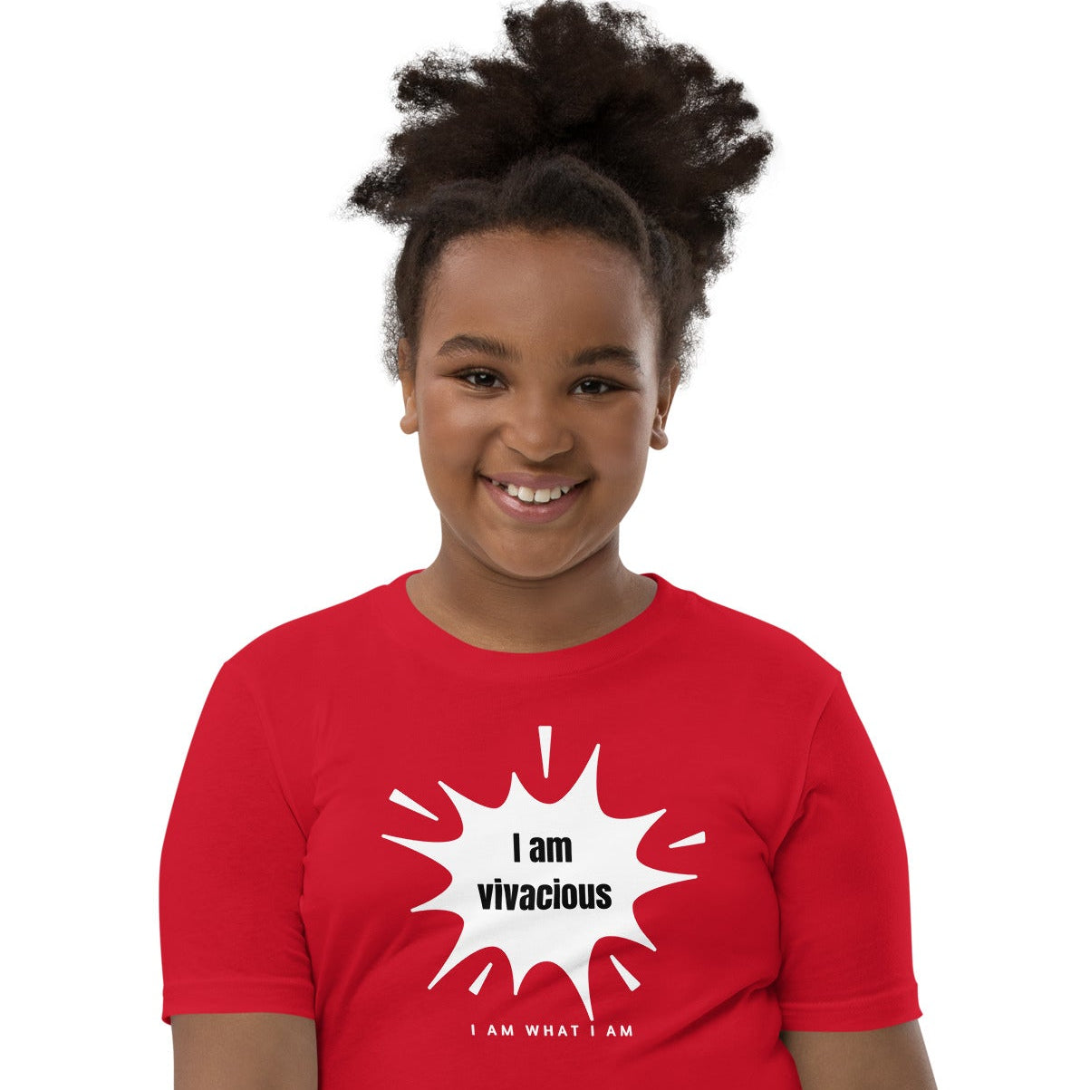 i am vivacious youth tee red