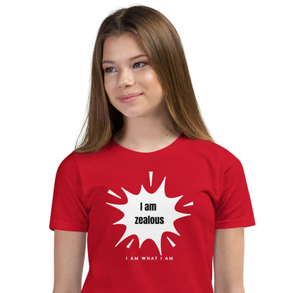 i am zealous youth tee red
