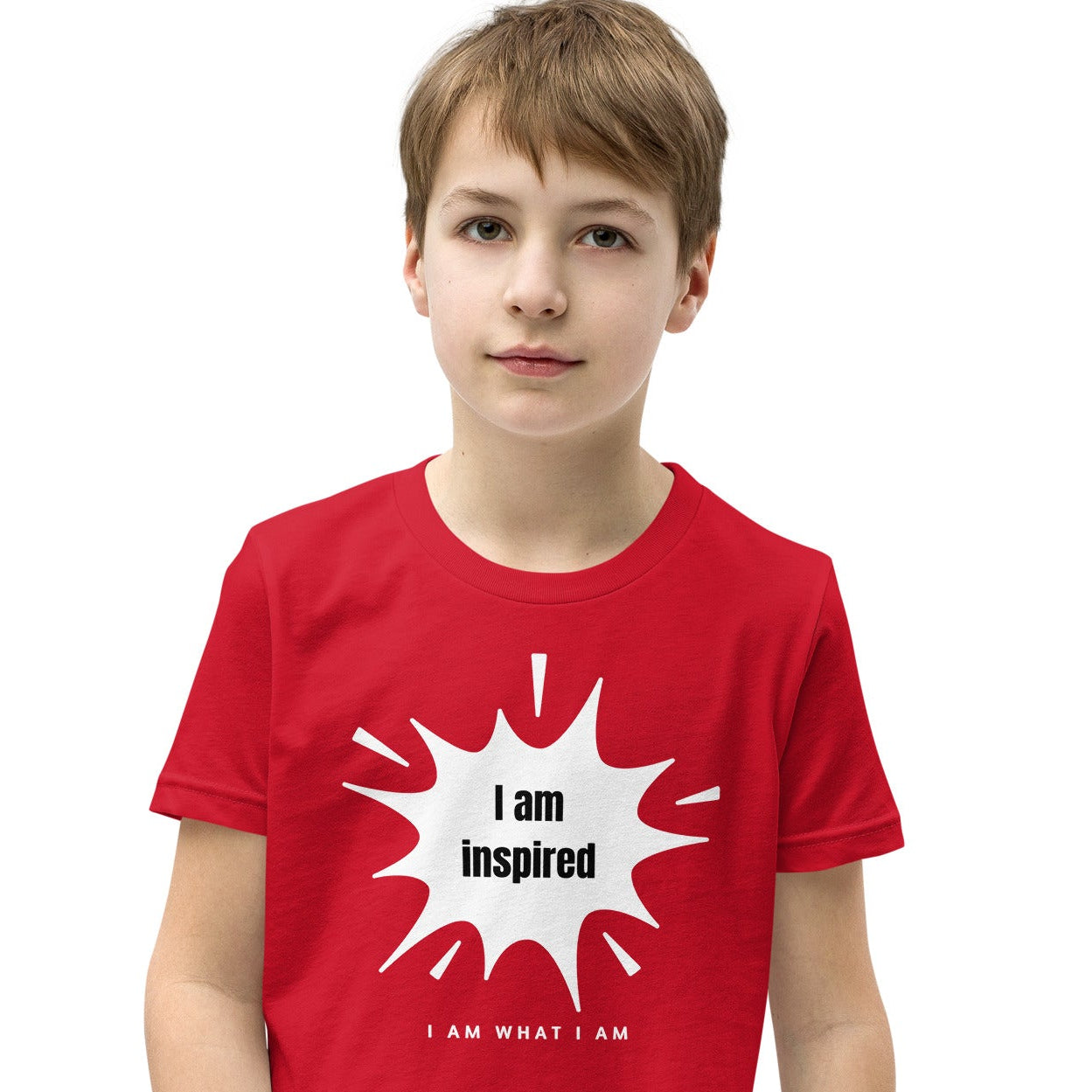 inspired youth-staple-tee-red