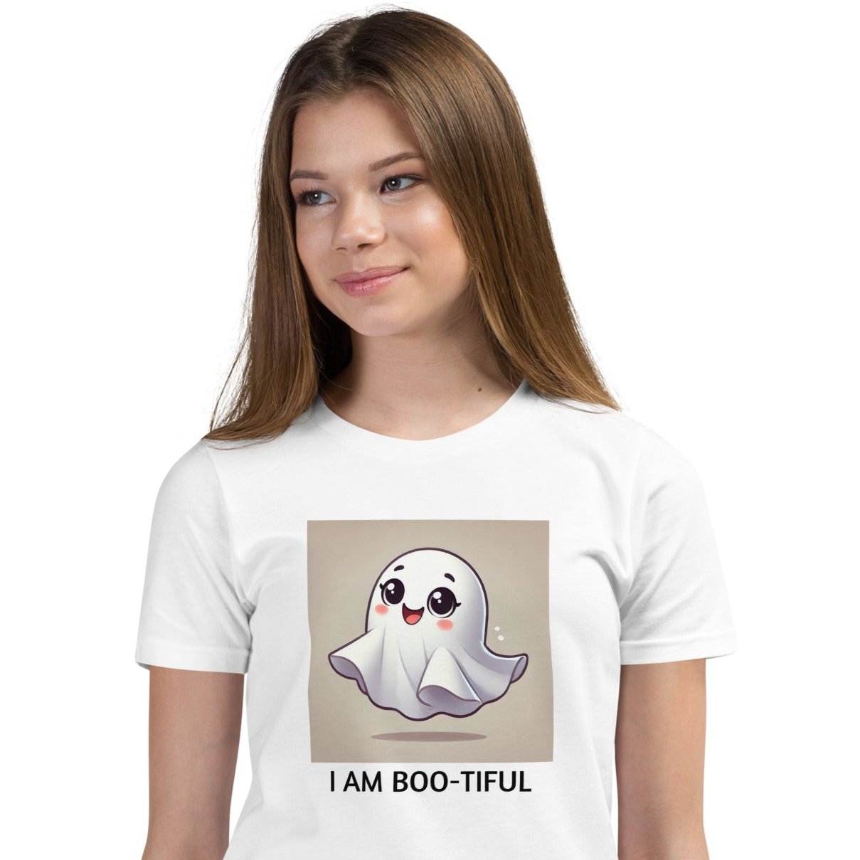 I Am Boo-tiful white youth t-shirt